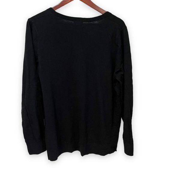 Old Navy black long sleeve v neck sweater size extra large - Picture 2 of 8